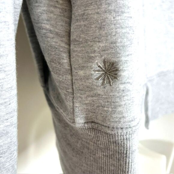 ATHLETA "APOLLO" GRAY KNIT FLEECE TOP KANGAROO POCKET SIZE XXS - Picture 10 of 12